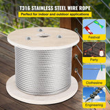 VEVOR 500-ft Silver Stainless Steel Cable