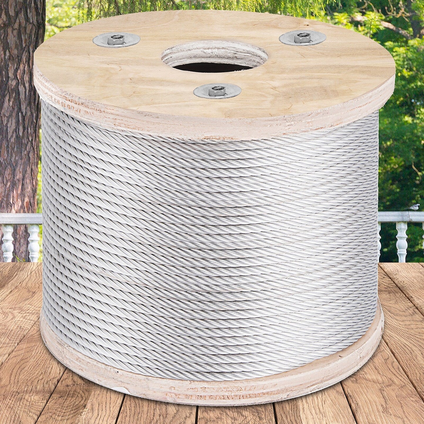 VEVOR 250-ft Silver Stainless Steel Cable