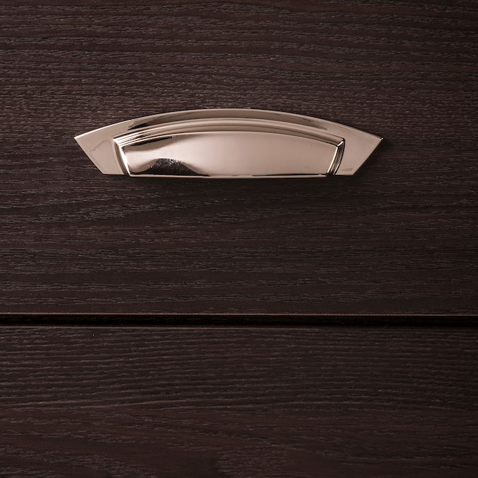 Hickory Hardware Velocity 3-in or 3-3/4-in (96mm) Center to Center Polished Nickel Arch Cup Drawer Pull