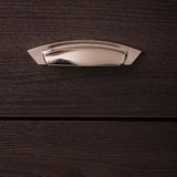 Hickory Hardware Velocity 3-in or 3-3/4-in (96mm) Center to Center Polished Nickel Arch Cup Drawer Pull