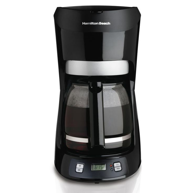 12-Cup Black with Digital Clock Drip Coffeemaker with Digital Clock