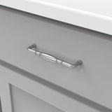 Hickory Hardware Williamsburg 5-1/16-in (128mm) Center to Center Black Nickel Vibed Rectangular Handle Drawer Pull