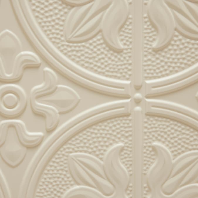Dimensions 4-ft x 2-ft Creme Polystyrene Surface-mount Ceiling Plank (1-Pack, 8-sq ft / Case)