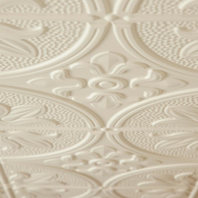 Dimensions 4-ft x 2-ft Creme Polystyrene Surface-mount Ceiling Plank (1-Pack, 8-sq ft / Case)