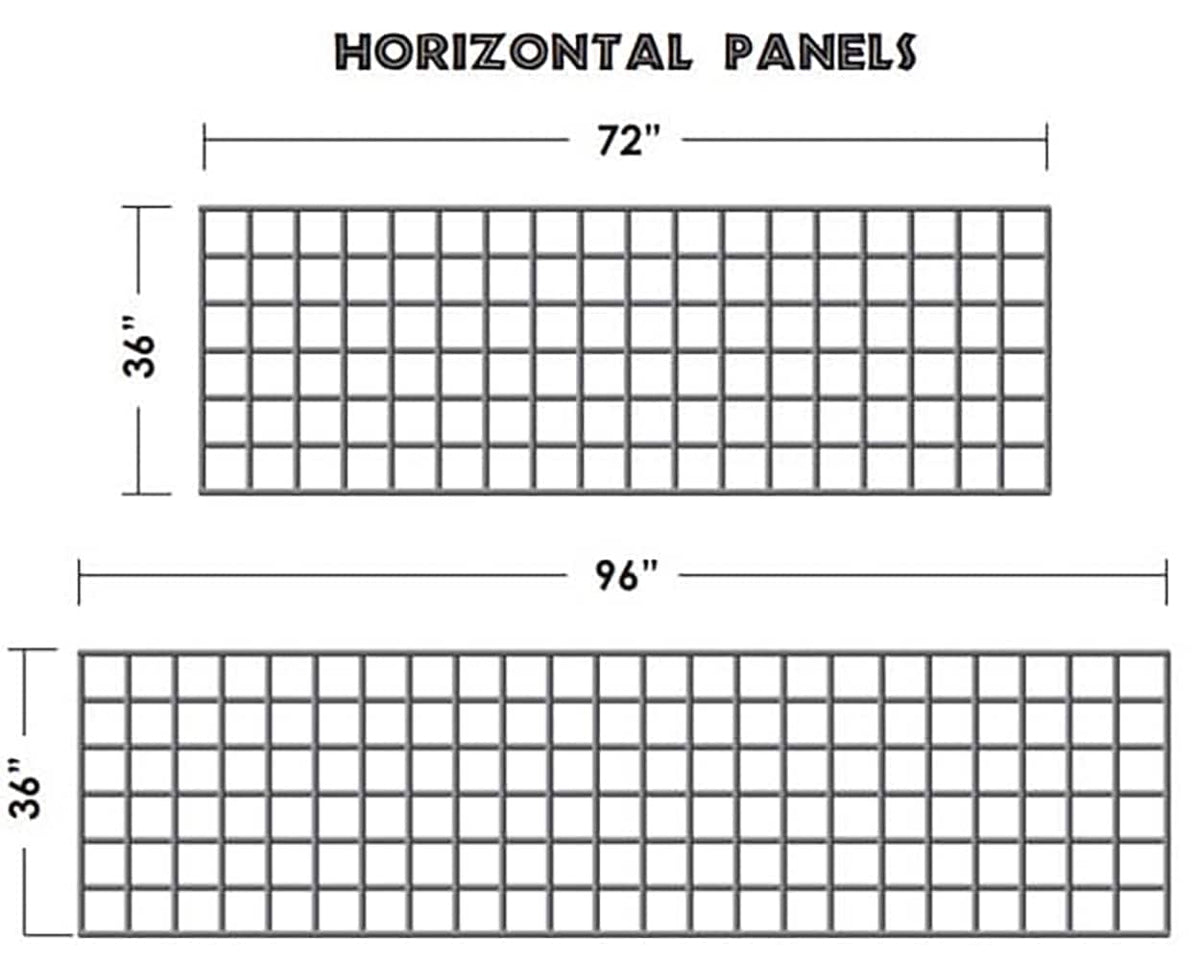 Wild Hog 2/5-in x 36-in x 72-in Black Metal Rectangular Railing Panel
