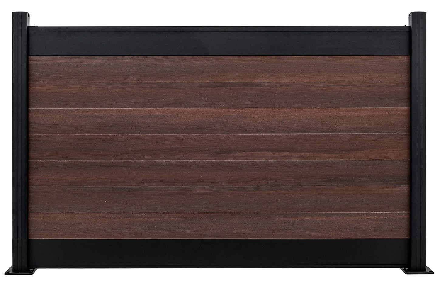 Infinity Euro 4-ft H Black Composite Fence with Post Cap