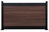 Infinity Euro 4-ft H Black Composite Fence with Post Cap