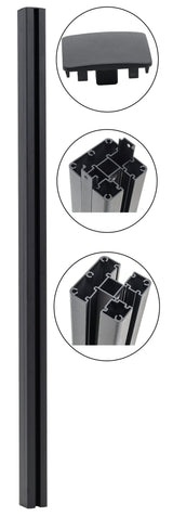 Infinity Euro 6-ft H Black Composite Fence with Post Cap