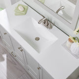 Diamond NOW Cassidy 48-in Pearl Gray Single Sink Bathroom Vanity with White Cultured Marble Top