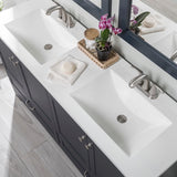 Diamond NOW Cassidy 60-in Deep Blue Double Sink Bathroom Vanity with White Cultured Marble Top