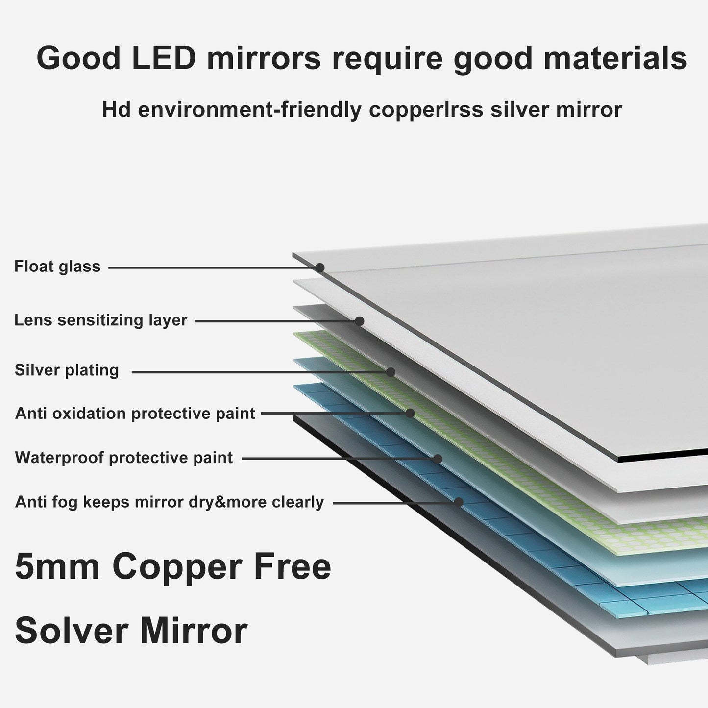 ExBrite 48-in x 30-in Lighted LED Fog Free Surface/Recessed Mount Silver Mirrored Soft Close Medicine Cabinet with Outlet