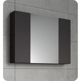 Fresca Modello 32-in x 23.65-in Surface Mount Espresso Mirrored Soft Close Medicine Cabinet