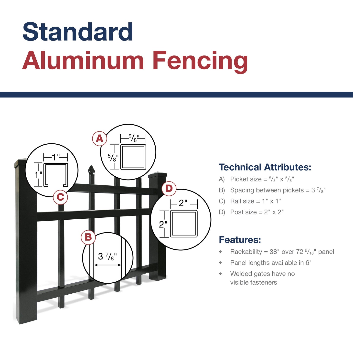 Freedom Easton 4-ft H x 5-ft W Black Aluminum Decorative Walk-thru Fence Gate