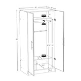 Prepac Elite 32-in W x 65-in H Wood Composite Drifted Gray Freestanding Utility Storage Cabinet