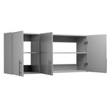 Prepac Elite 54-in W x 24-in H Wood Composite Light Gray Wall-mount Utility Storage Cabinet