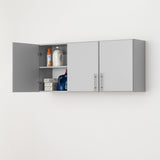 Prepac Elite 54-in W x 24-in H Wood Composite Light Gray Wall-mount Utility Storage Cabinet