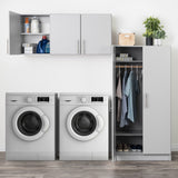 Prepac Elite 54-in W x 24-in H Wood Composite Light Gray Wall-mount Utility Storage Cabinet