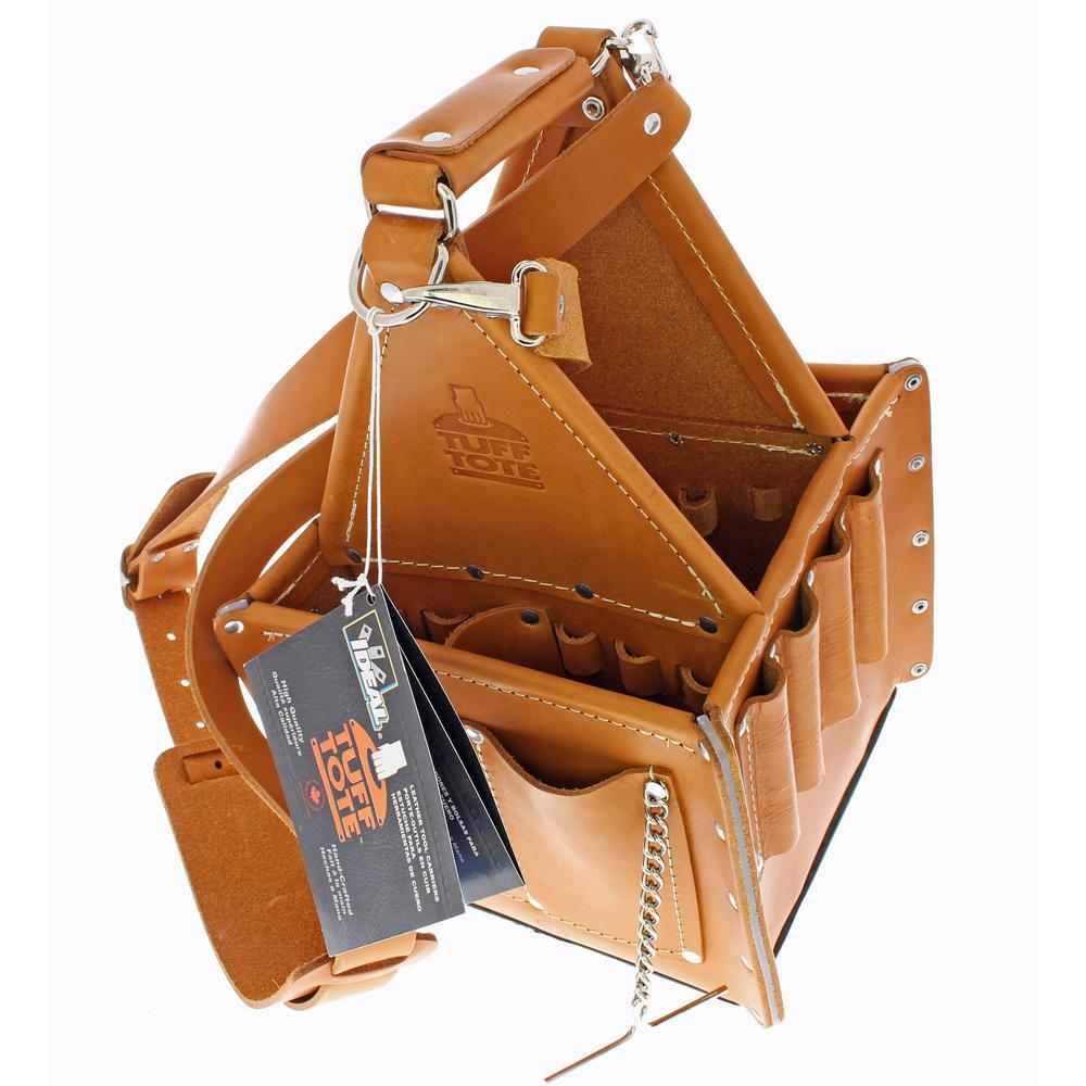 10.75 in. Tuff-Tote Ultimate Tool Bag Carrier Premium Leather with Strap - Super Arbor
