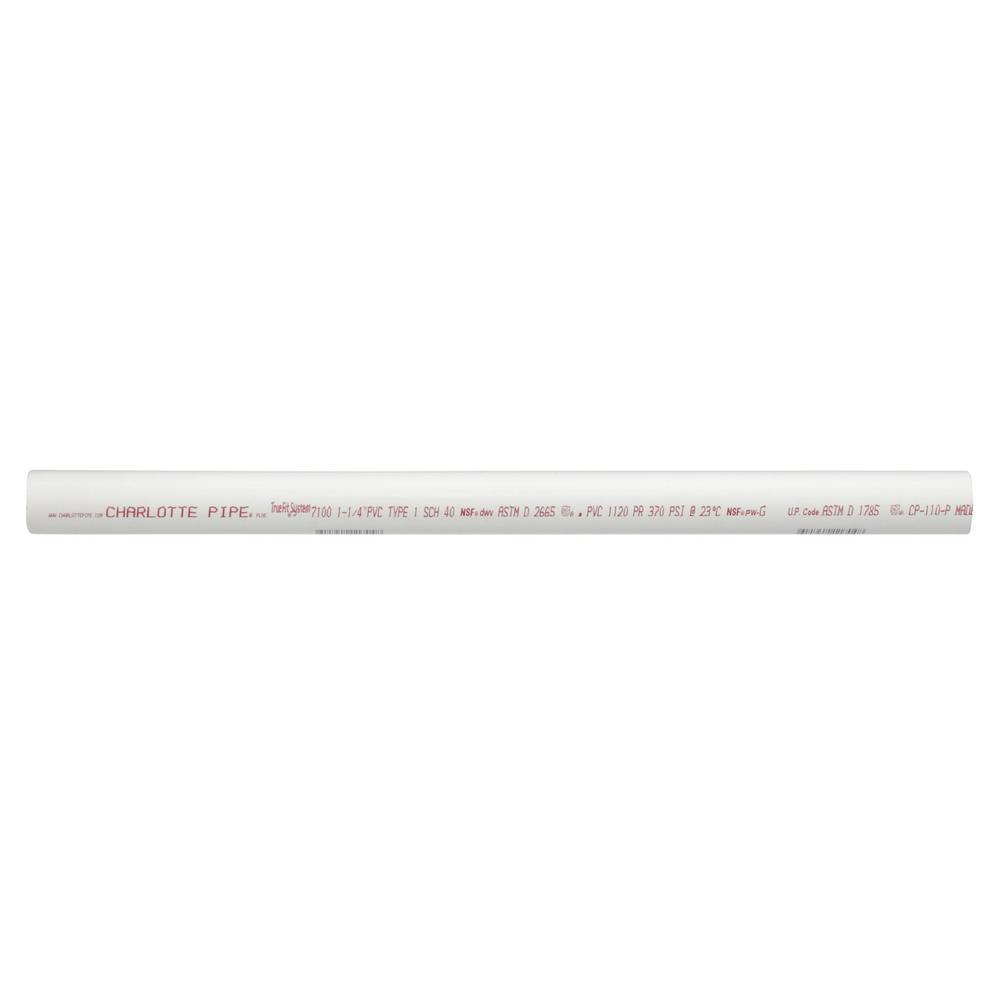 1-1/4 in. x 2 ft. PVC DWV Sch. 40 Pipe - Super Arbor