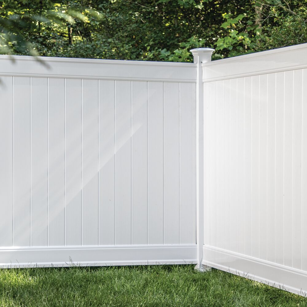 Freedom Everton 8-ft H x 5-in W White Vinyl Corner Fence Post (Unassembled)