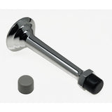 3-3/4 in. Solid Brass Fancy 3-Ring Base Door Stop in Matte Black - Super Arbor