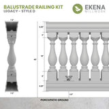 Ekena Millwork FiberThane Legacy Fiberglass Deck Rail Kit
