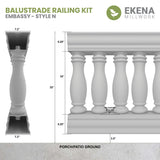 Ekena Millwork FiberThane Embassy Fiberglass Deck Rail Kit
