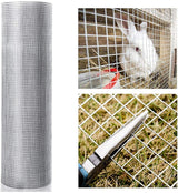 Bybafun 100-ft x 4-ft 23-Gauge Silver Metal Hardware Cloth Rolled Fencing with Mesh Size 1/4-in x 1/4-in