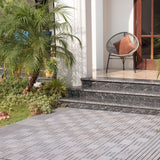 Bybafun 12-in x 12-in 30-Pack Gray Pattern2 Prefinished Wood Deck Tile