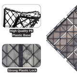 Bybafun 12-in x 12-in 30-Pack Gray Pattern2 Prefinished Wood Deck Tile