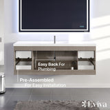 Eviva Axel 60 in. W x 21.7 in. D x 23 in. H Floating Bathroom Vanity in Ash with White Acrylic Top
