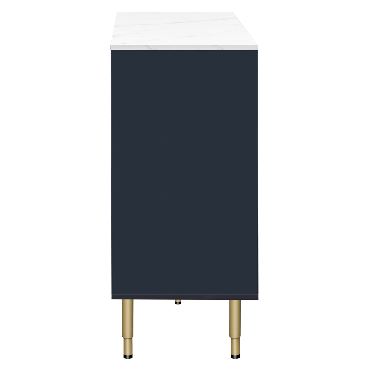 GZMR Modern Sideboard MDF Buffet Cabinet, Navy Blue Contemporary/Modern Navy Blue Sideboard