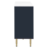 GZMR Modern Sideboard MDF Buffet Cabinet, Navy Blue Contemporary/Modern Navy Blue Sideboard