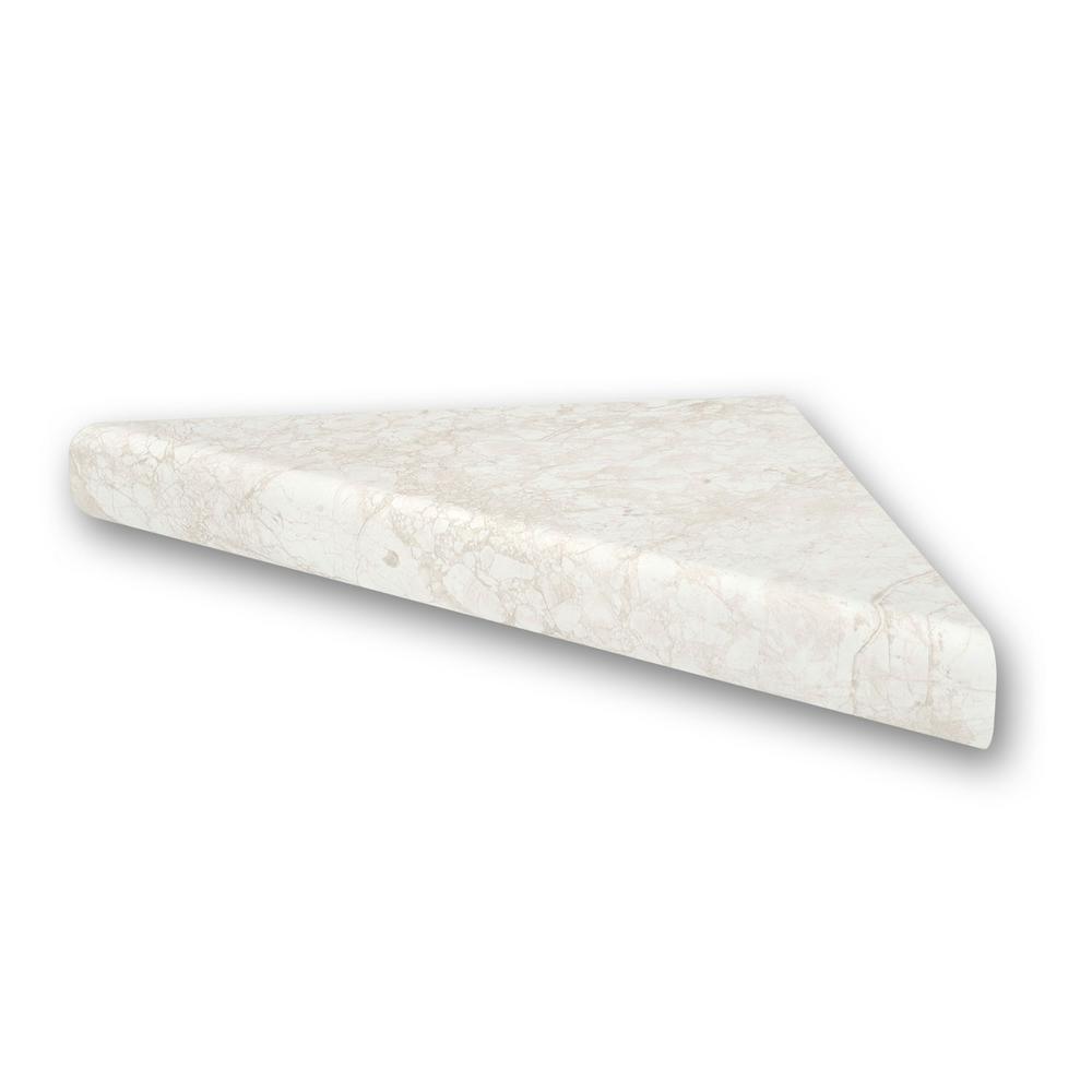 15 in. Corner Shelf Niche in Calacatta White - Super Arbor