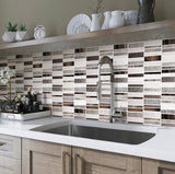 Apollo Tile (Sample) Floor and Wall Tile Brown and Gray 4-in x 6-in Polished Glass/Metal/Stone Marble Linear Mosaic Floor and Wall Tile