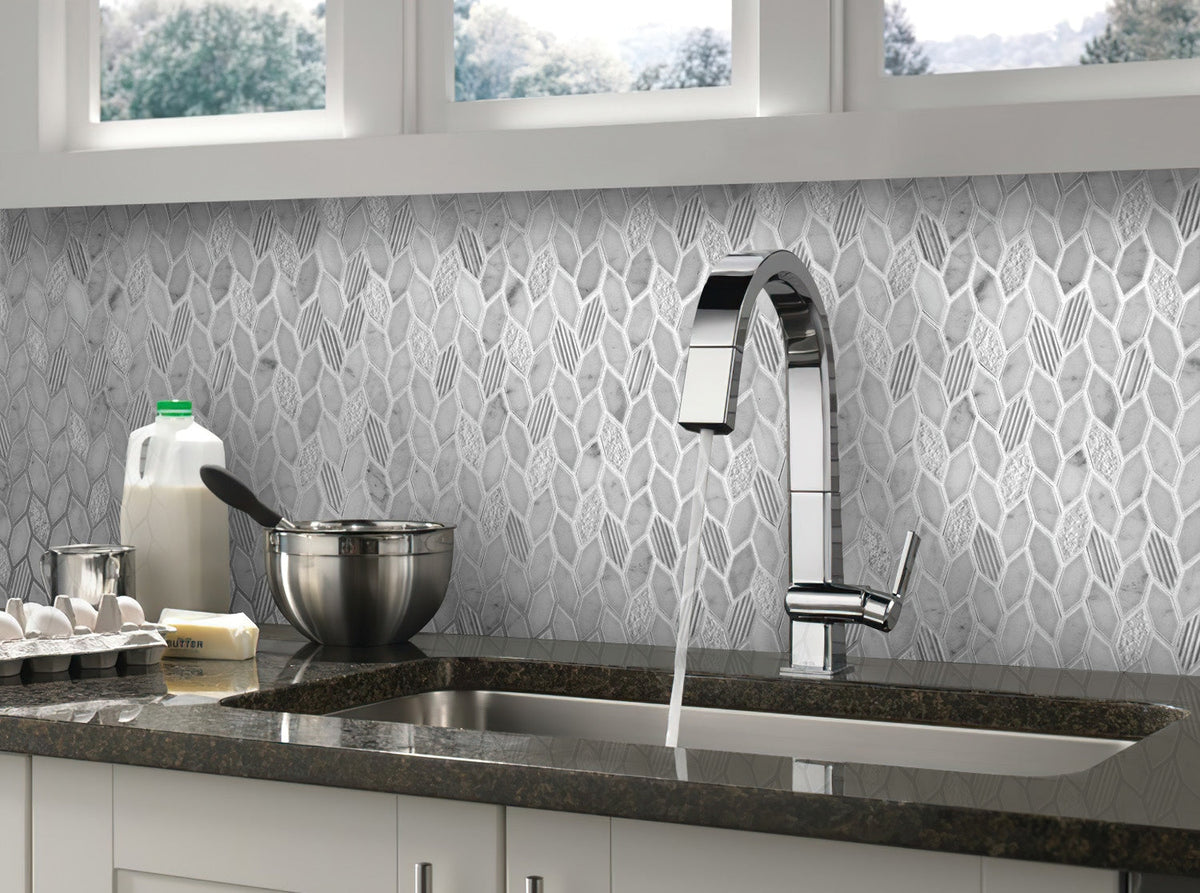 Apollo Tile Sparta White 12-in x 12-in Polished Natural Stone Marble Random Patterned Floor and Wall Tile (4.92-sq. ft/ Carton)