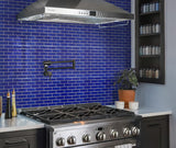Apollo Tile (Sample) Colorway Royal Blue 4-in x 4-in Glossy Glass Brick Subway Floor and Wall Tile