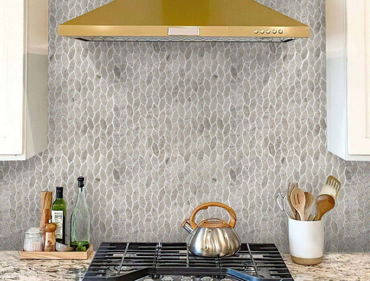 Apollo Tile (Sample) Sparta Wooden Beige 4-in x 4-in Polished Marble Wood Look Floor and Wall Tile