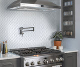 Apollo Tile (Sample) Colorway White 4-in x 4-in Glossy Glass Herringbone Mosaic Floor and Wall Tile