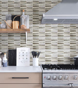 Apollo Tile (Sample) Floor and Wall Tile Gray and Beige 4-in x 4-in Polished Glass/Metal/Stone Quartz Linear Patterned Floor and Wall Tile