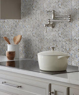 Apollo Tile (Sample) Majeste Gray 4-in x 4-in Matte Glass Herringbone Patterned Floor and Wall Tile