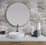Apollo Tile (Sample) Sparta Wooden Gray 4-in x 4-in Polished Marble Honeycomb Wood Look Floor and Wall Tile