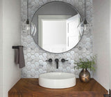 Apollo Tile (Sample) Sparta Gray 4-in x 4-in Polished Marble Honeycomb Mosaic Floor and Wall Tile