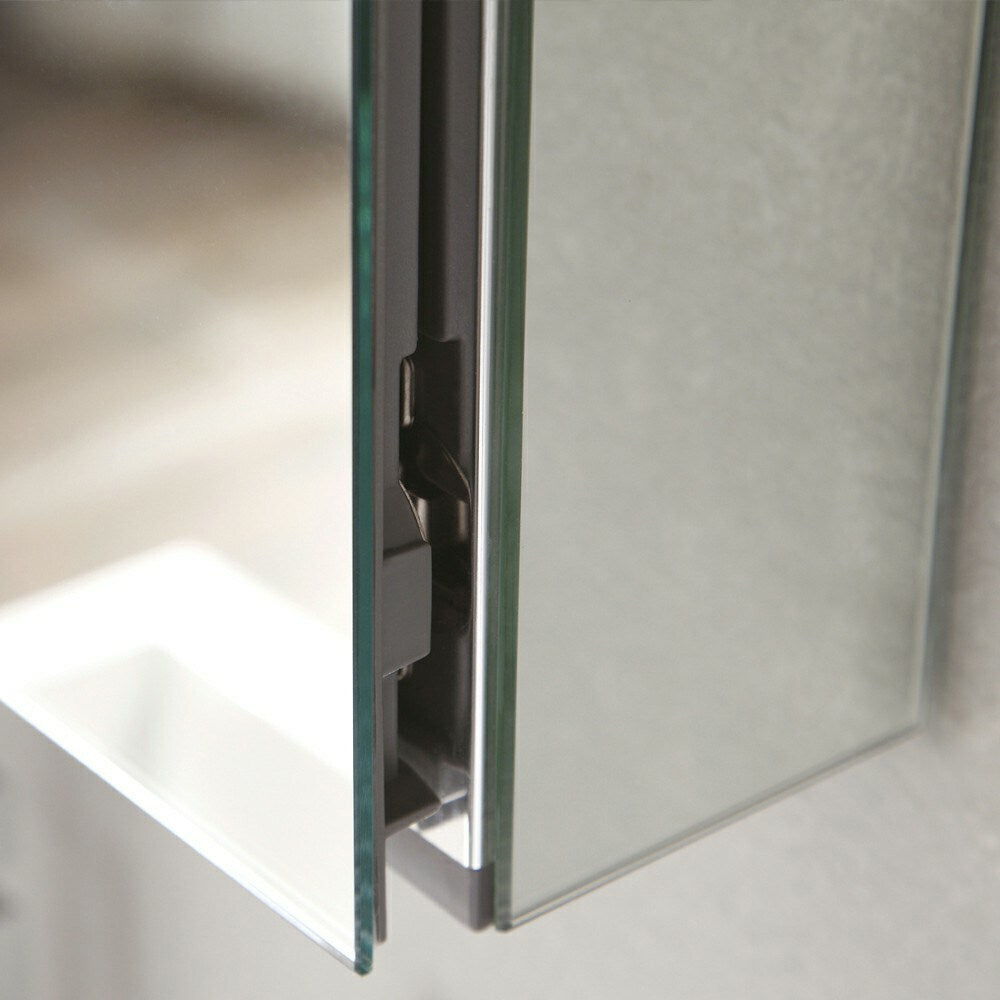 Fresca 59-in x 26-in Surface/Recessed Mount Mirror Mirrored Medicine Cabinet