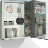Fresca 15-in x 52-in Surface/Recessed Mount Mirror Mirrored Medicine Cabinet