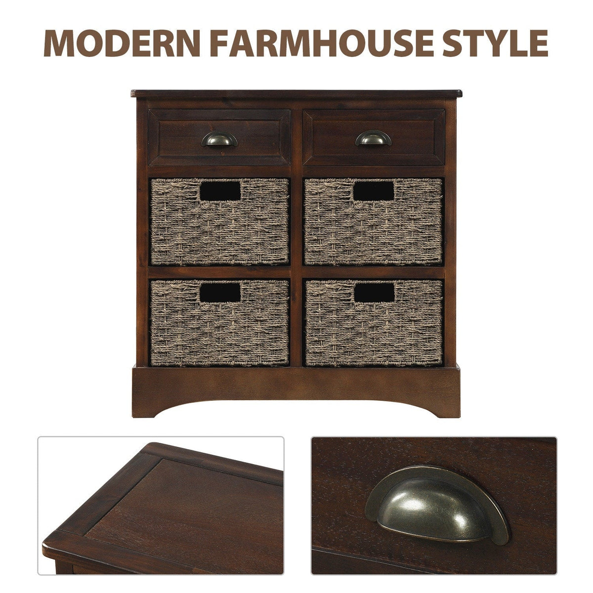 GZMR 28-in W x 28-in H Wood Espresso Freestanding Utility Storage Cabinet