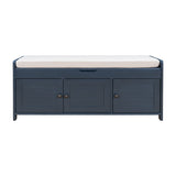 GZMR Navy Blue Storage Bench Modern Navy Blue Storage Bench 43.5-in x 16-in x 18-in