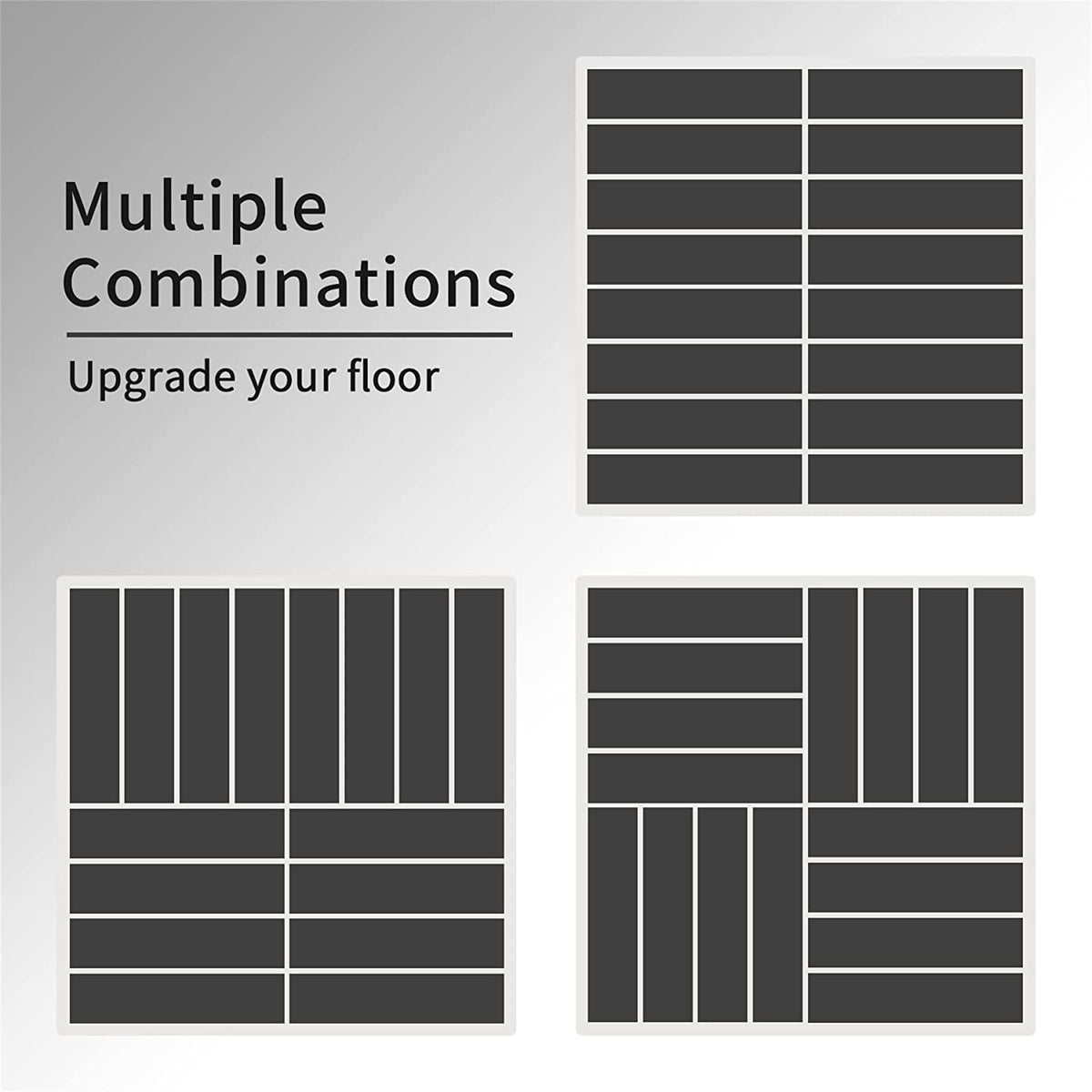 Maocao Hoom 12-in x 12-in Dark Gray Prefinished Pressure Treated Vinyl/Plastic Deck Tile (27-sq ft)