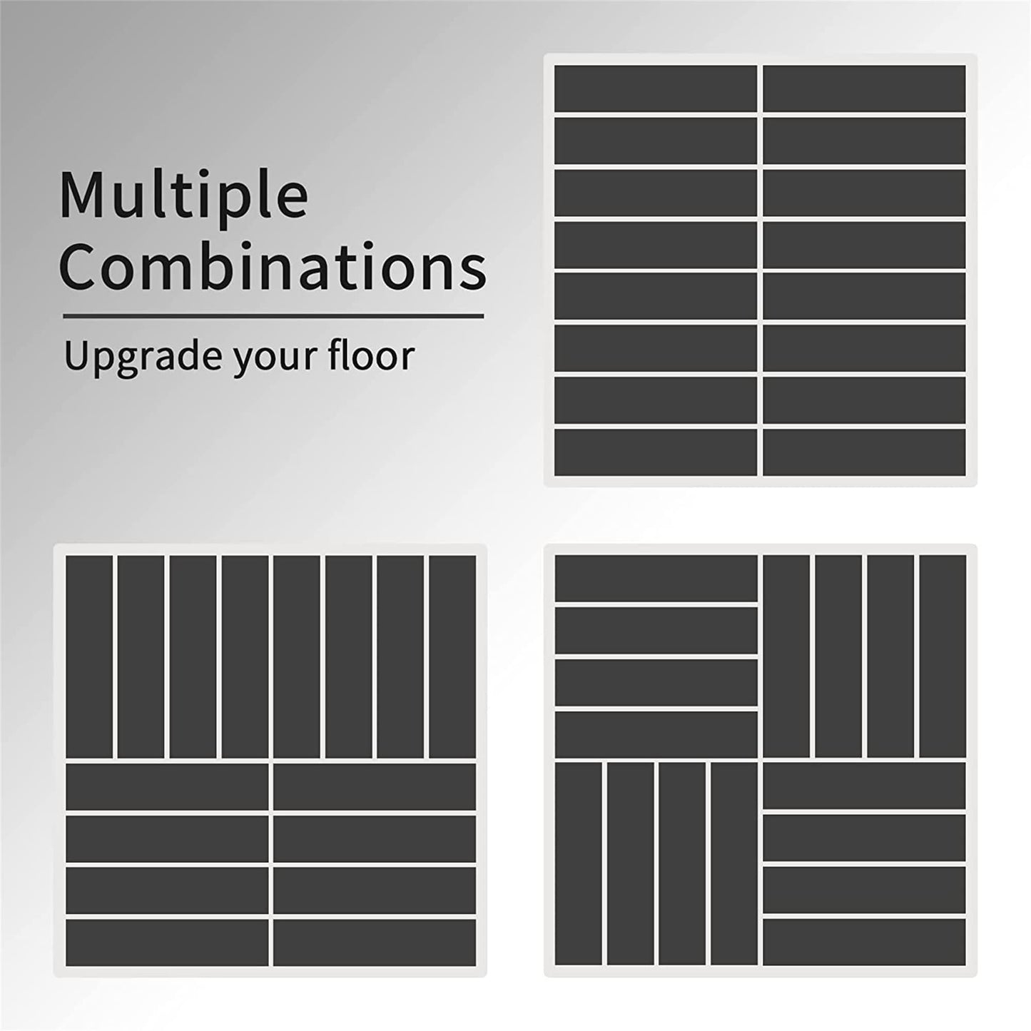 Maocao Hoom 12-in x 12-in Dark Gray Prefinished Pressure Treated Vinyl/Plastic Deck Tile (27-sq ft)