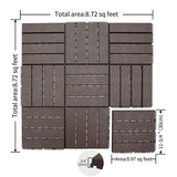 Maocao Hoom 12-in x 12-in Dark Brown Prefinished Pressure Treated Vinyl/Plastic Deck Tile (27-sq ft)